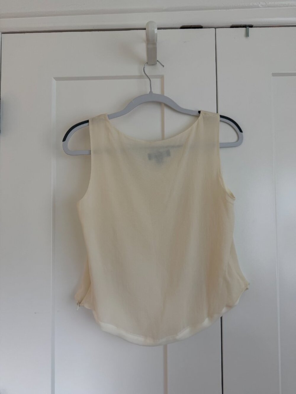 Cable & Gauge 100% Silk Beaded Blouse Ivory Cream Size 12 (Fits Medium) - Picture 4 of 5